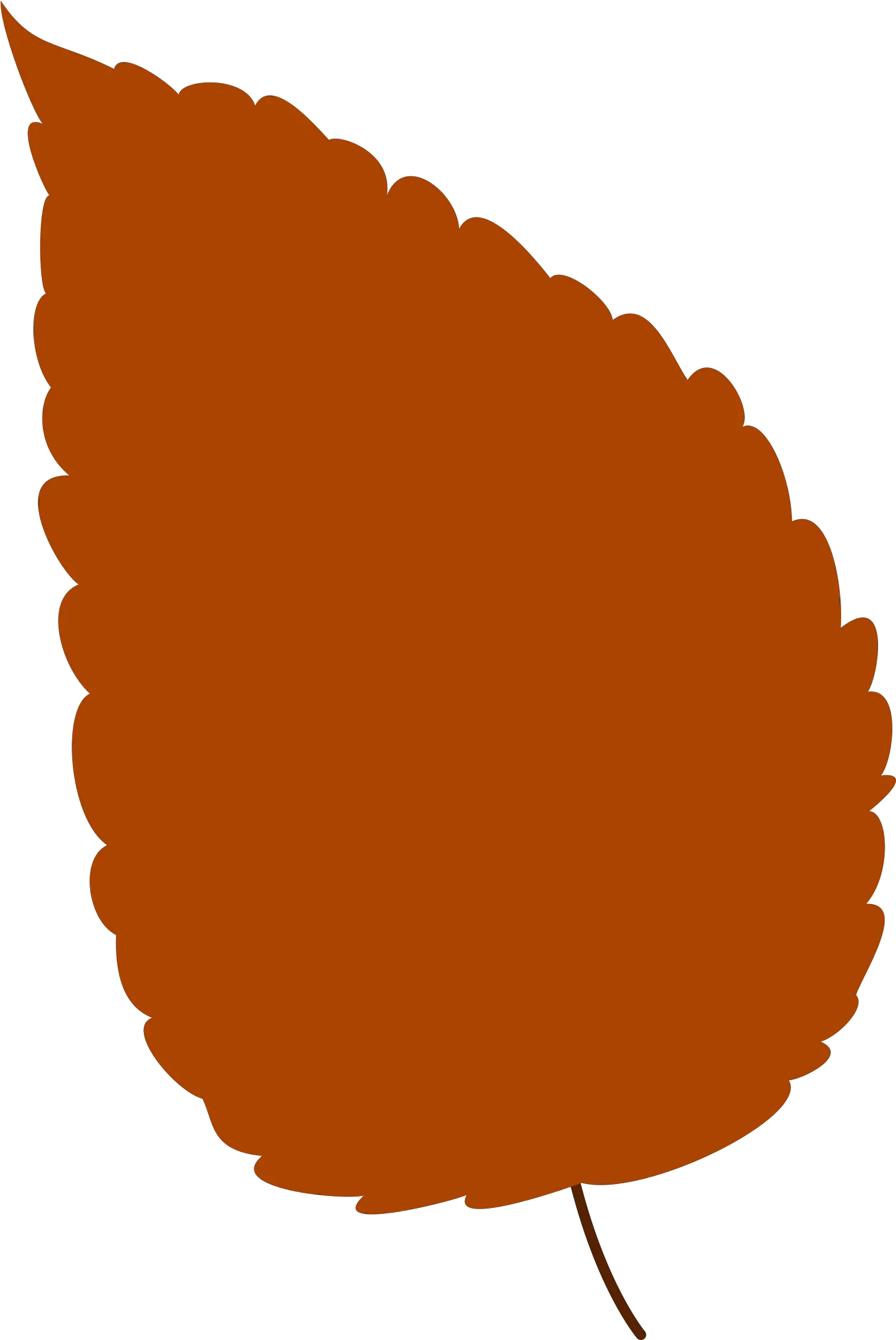 Brown Autumn Leaf Clipart Image Vertical Png Autumn Leaf Icon