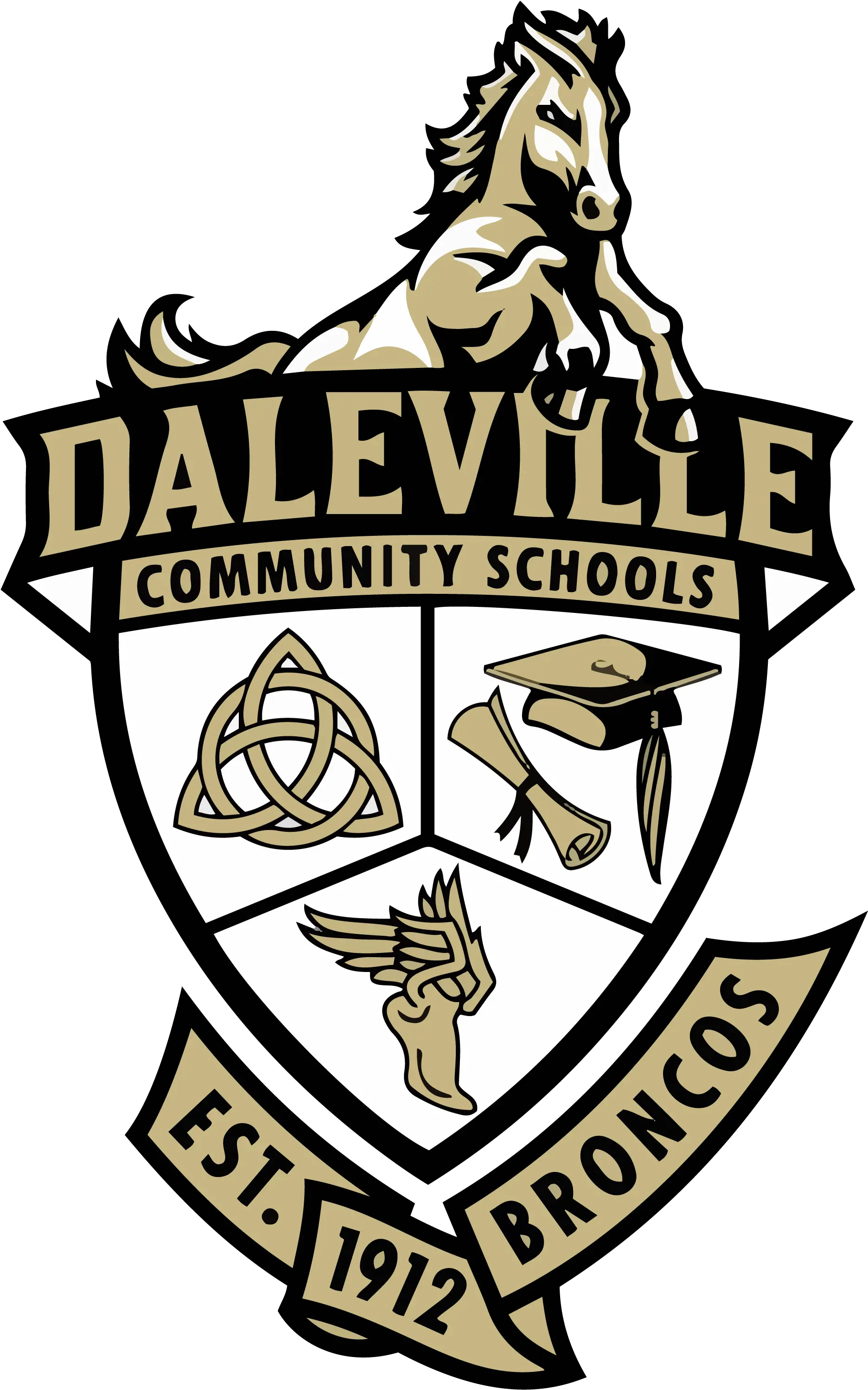 Daleville Community Schools Automotive Decal Png Broncos Logo Image