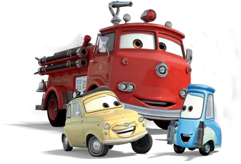 Disney Cars Group Png Transparent Red Cars Fire Engine Disney Cars Png