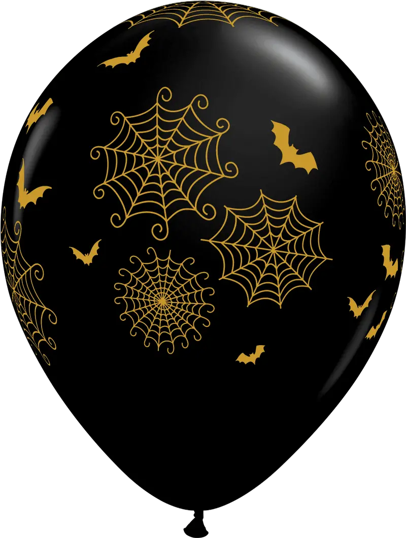 Spider Webs And Bats Halloween Latex Balloon Png Webs Png