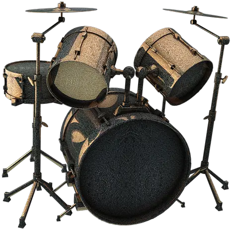 Drum Set Png Drums Drummer Instrument Band Percussions Drums Clipart Black And White Drum Png