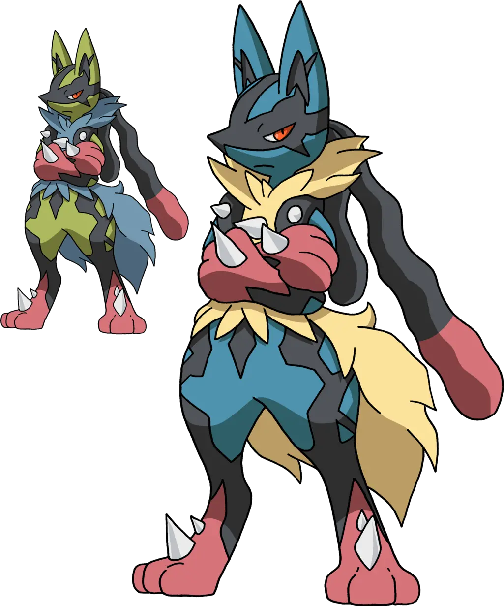 Clip Art Of Mega Lucario Pokémon Free Image Pokemon Mega Lucario Png Lucario Png