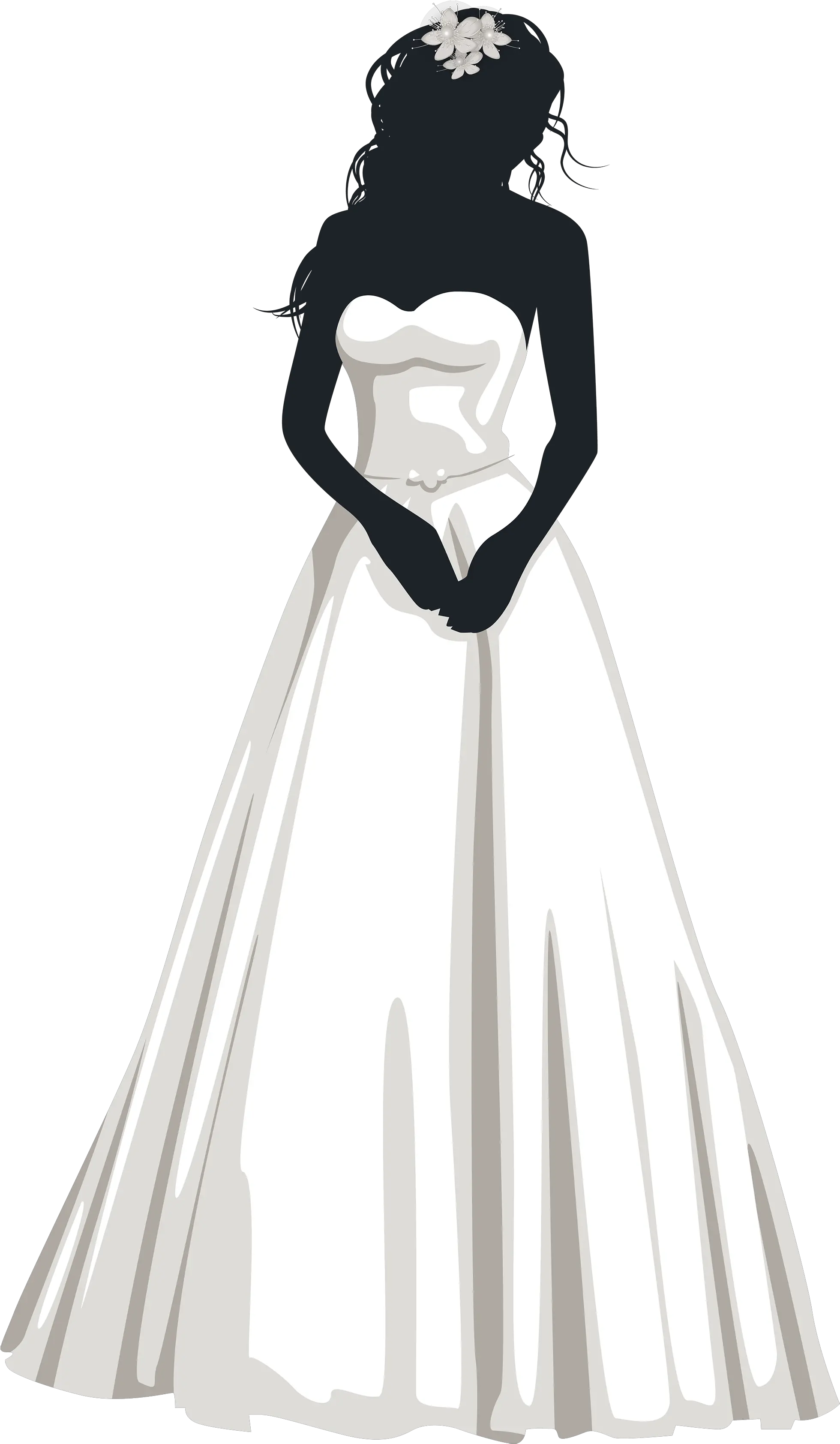 Wedding Dress Silhouette Png Bride Clipart Png Dress Png