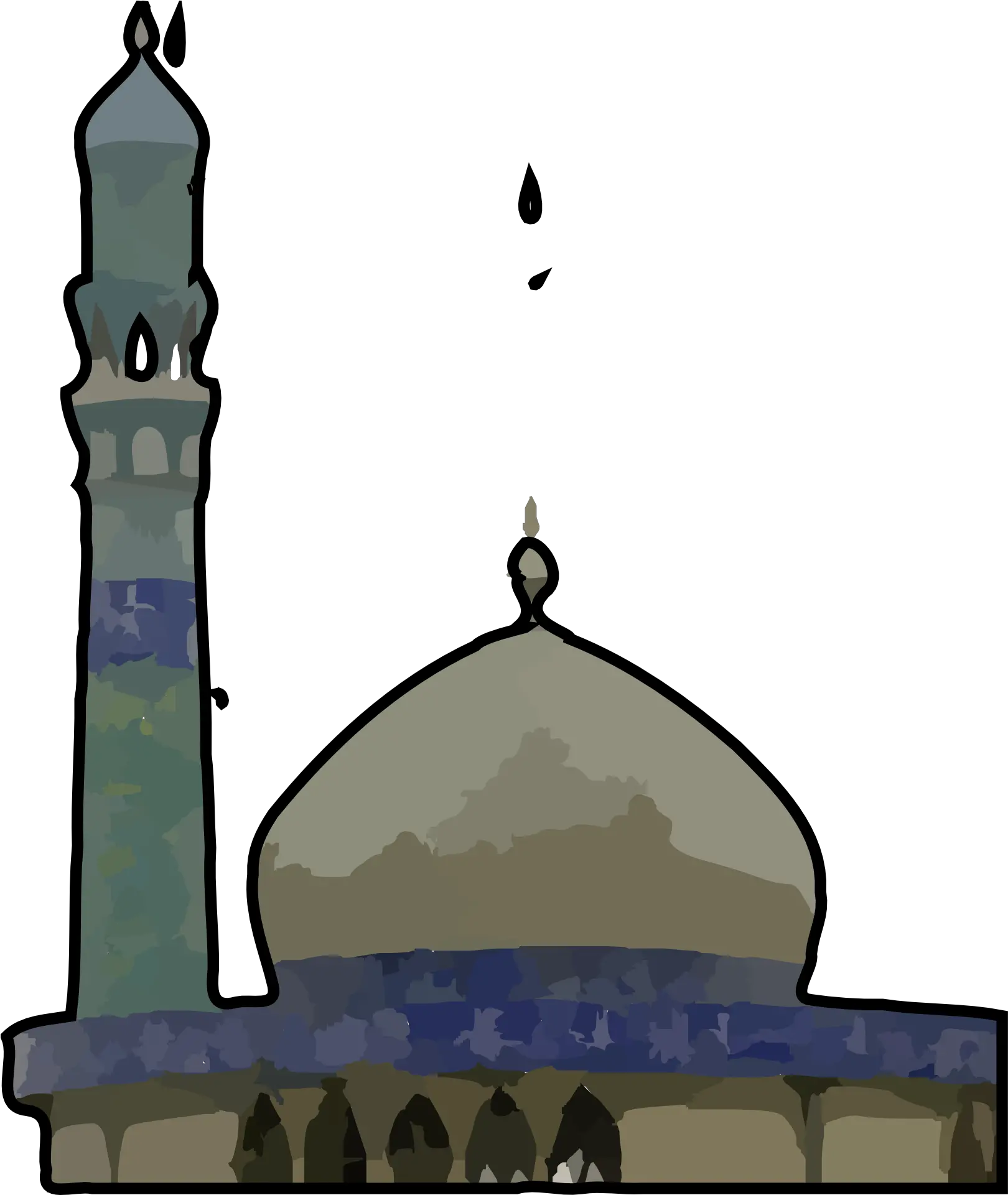 Mosque Islam Drawing Masjid Cartoon Png Islam Png