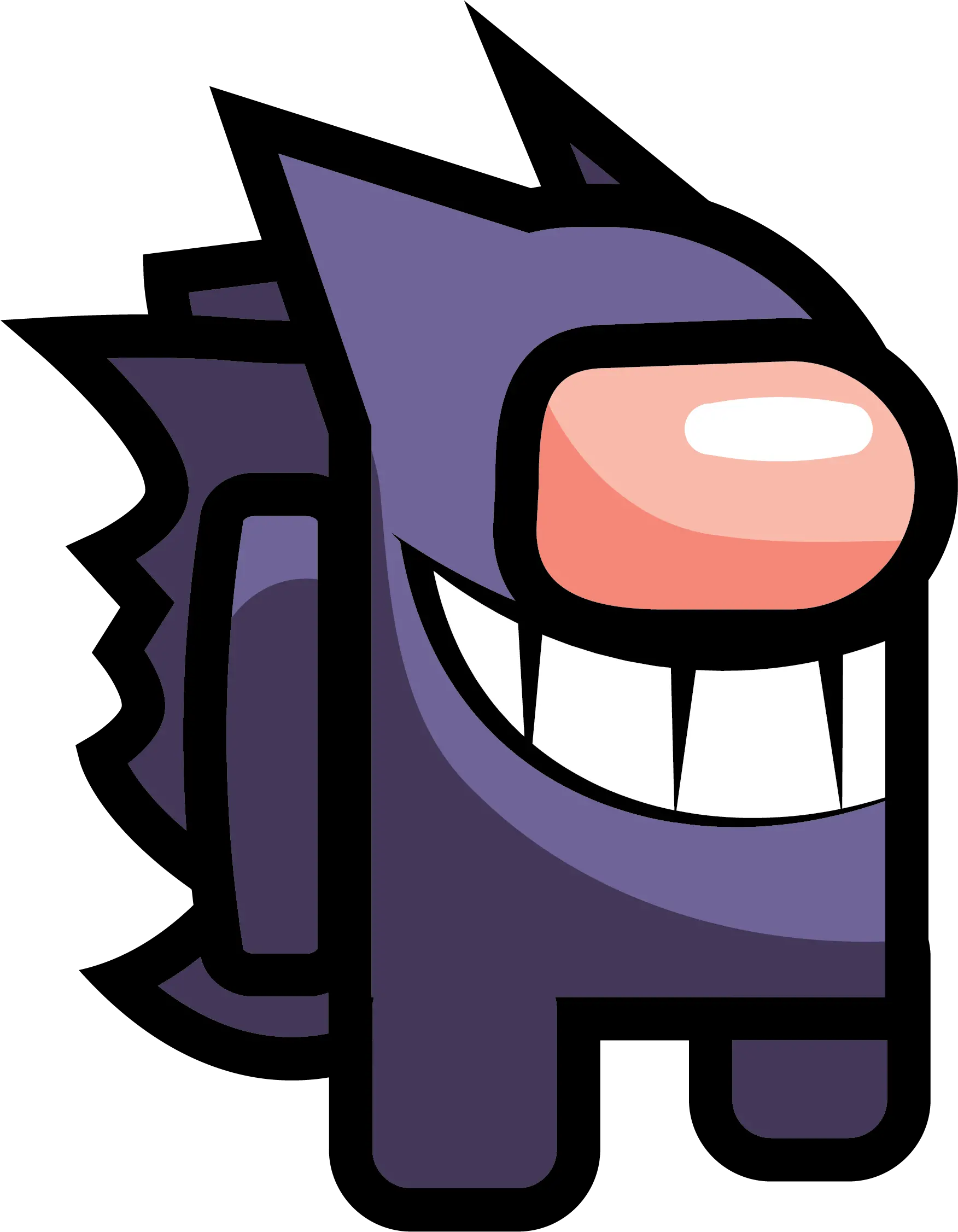 Among Us Gengar Art Among Us Pokemon Png Gengar Transparent