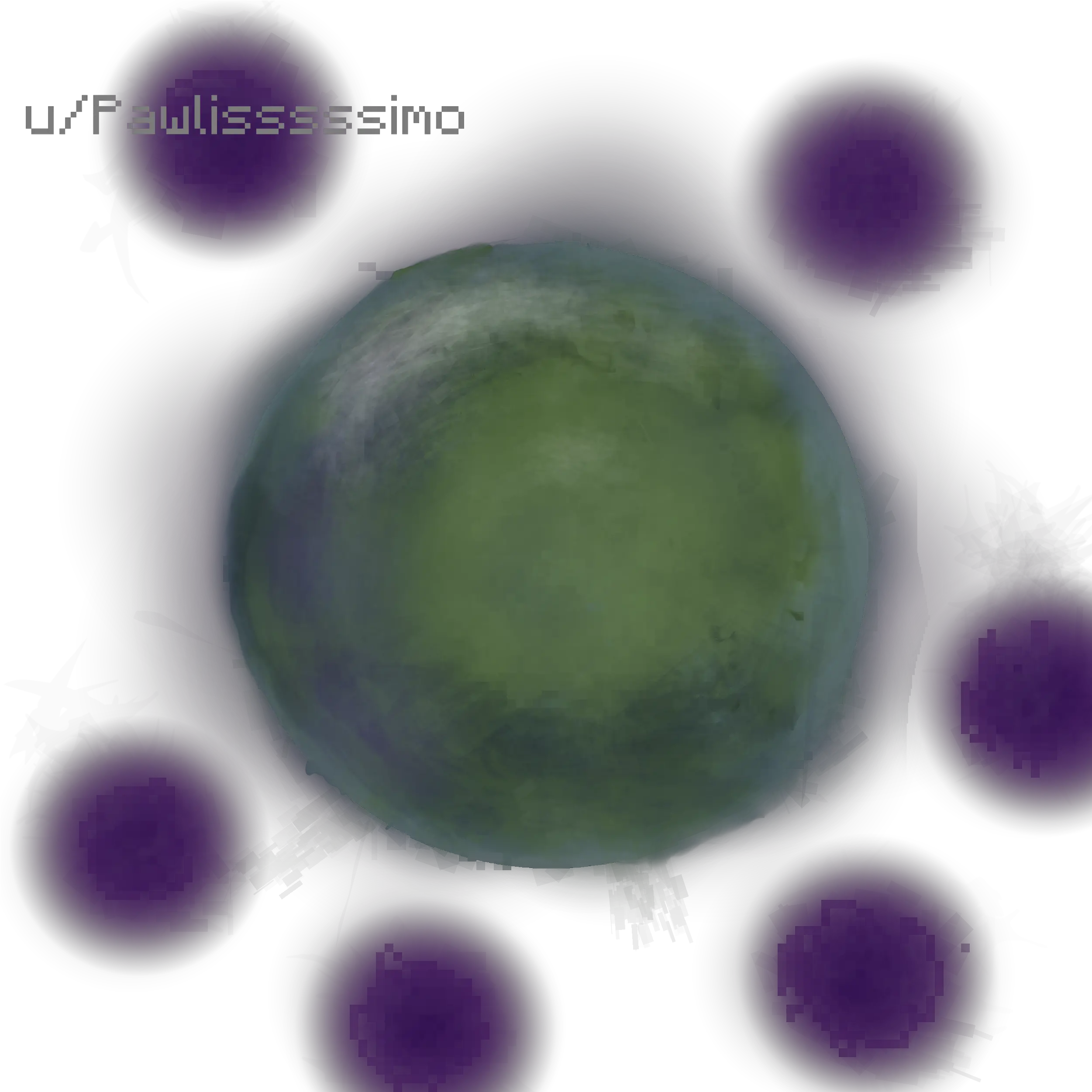 Realistic Ender Pearl In Krita Png Icon