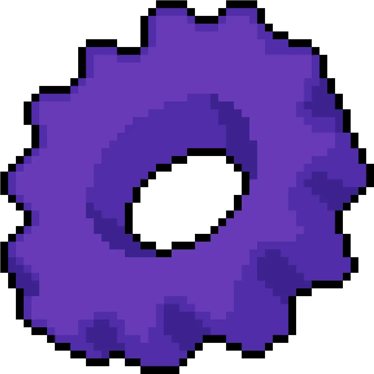 Pixilart Purple Cog By Dwastelander Pixel Art Gradient Png Cog Png