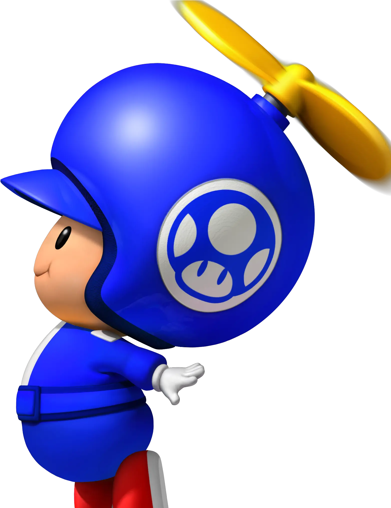 Download Propeller Blue Toad Png Image Cartoon Toad Png