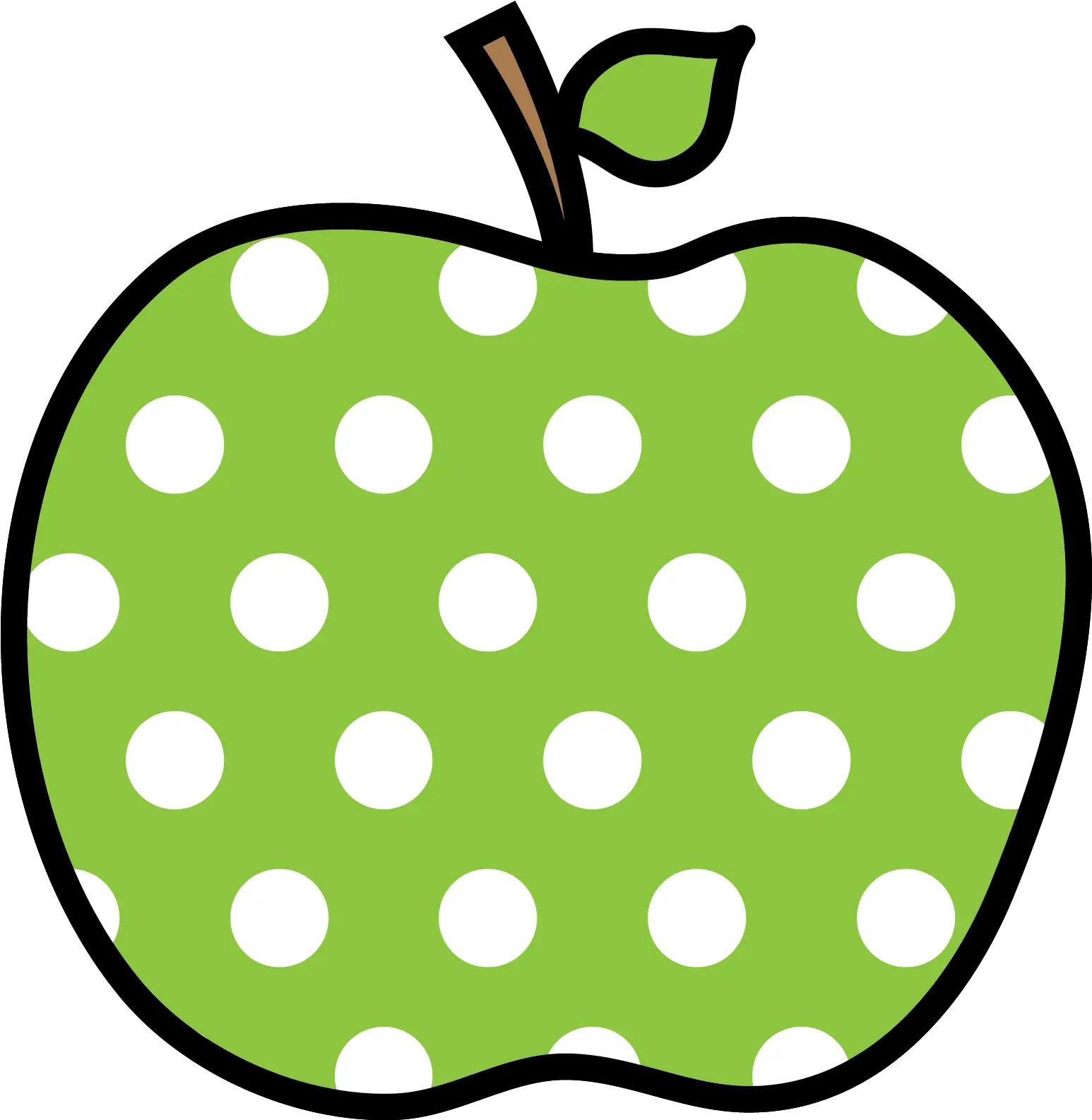 Polka Dot Apple Clipart Cute Teacher Apple Clipart Png Polka Dots Png