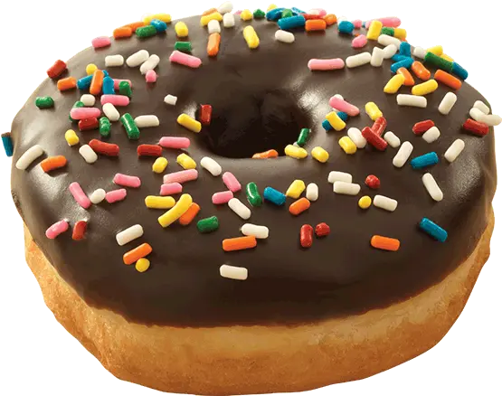 Chocolate Sprinkle Donut Menu Speedy Café Pczki Png Sprinkles Transparent