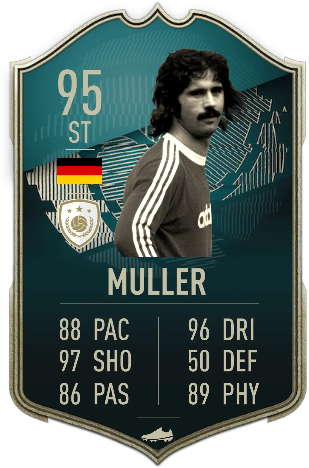 Gerd Muller Pb Icon Card Poster Png Seeing Icon