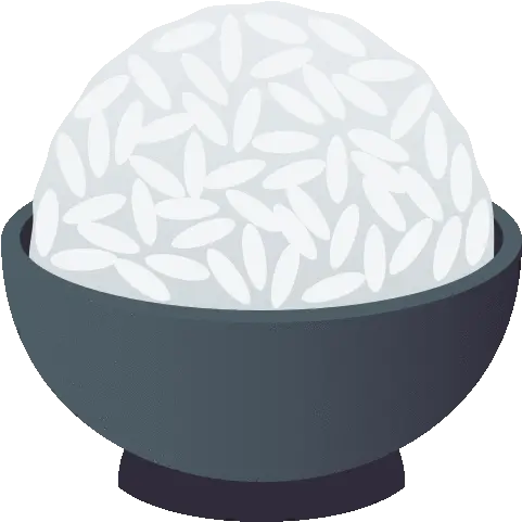 Cooked Rice Food Sticker Cooked Rice Food Joy Pixels Png Rice Bowl Icon