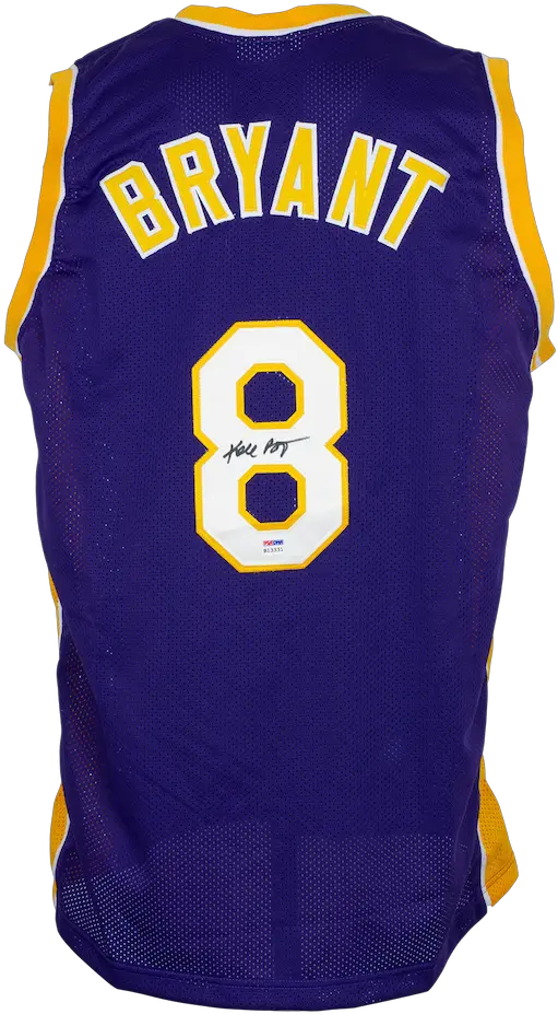Kobe Bryant Signed Custom Vintage Full Name Jersey Psa B13331 Kobe Bryant Jersey Png Kobe Bryant Png