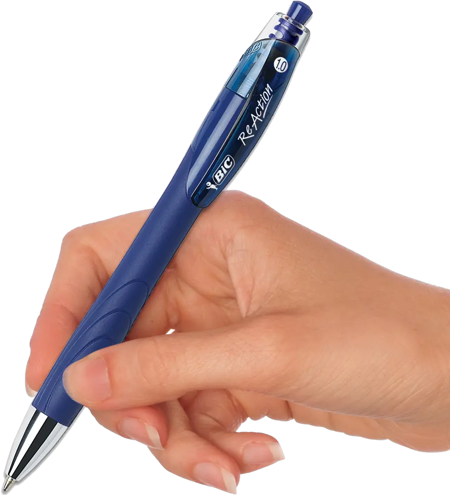 Pen In Hand Png Image Mão Na Caneta Bic Pen Transparent Background