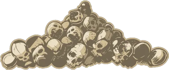 Big Pile Of Skulls Sticker Skullpile Illustration Png Pile Of Skulls Png