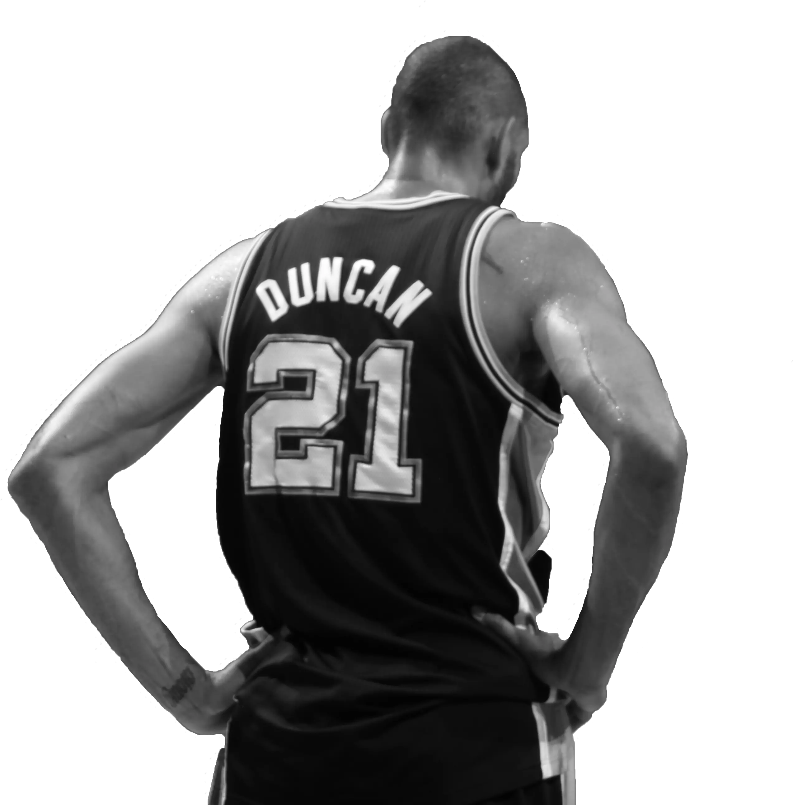Png Spurs Prepare For Post Tim Duncan Black And White Spurs Png