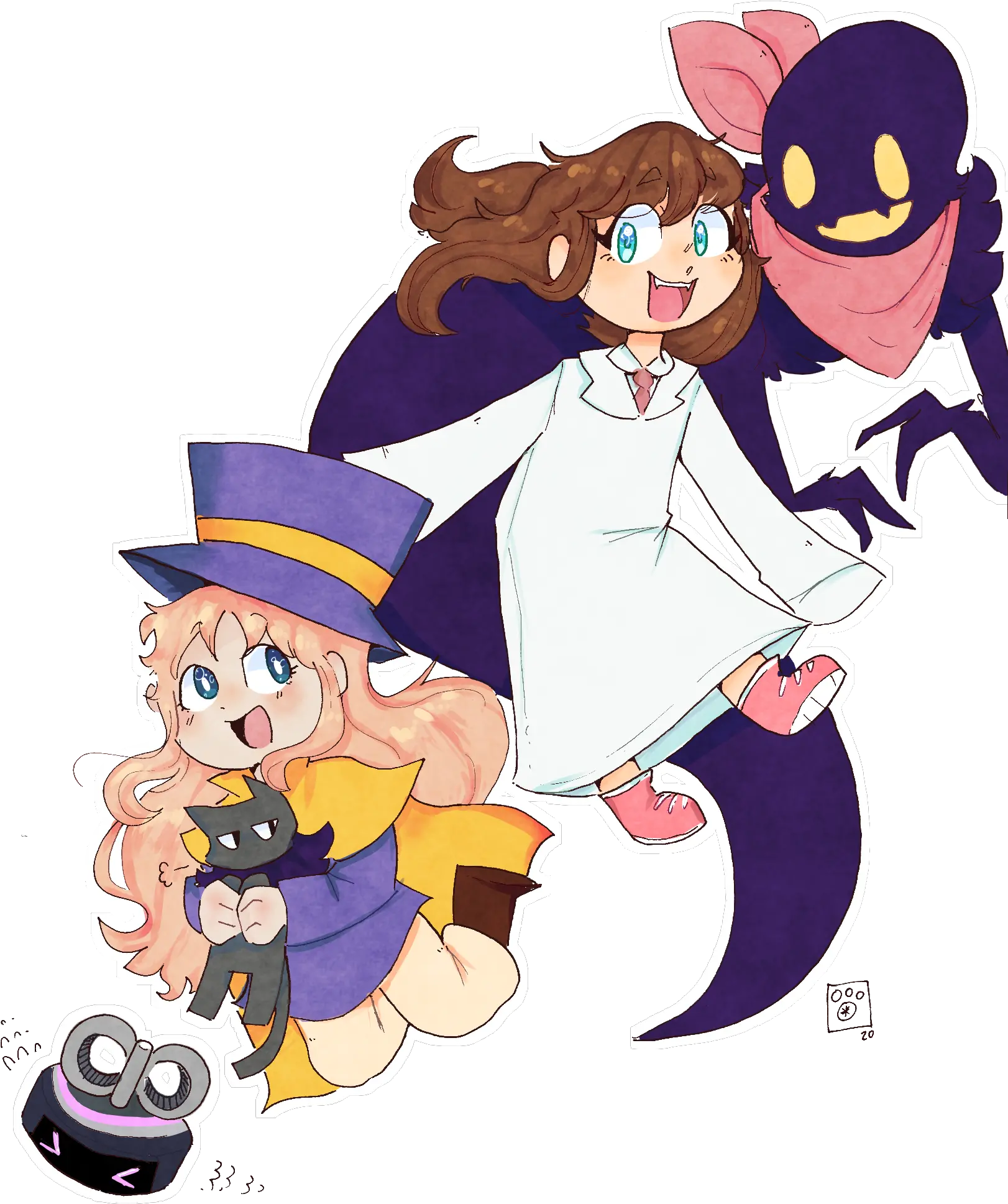 Hat Kid Snatcher Hakase And Sakamoto Hat Kid And Snatcher Png Hat Kid Png