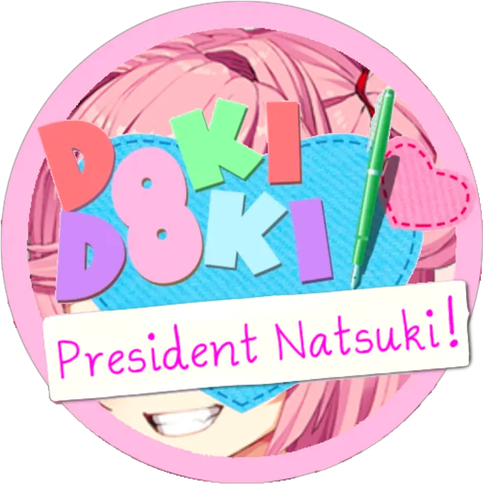 Doki President Natsuki Coming Soon Girly Png Doki Doki Logo
