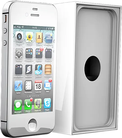 Iphone 4s And His Box Black White By Icevalley 3docean Camera Phone Png Iphone 4s Safari Icon White