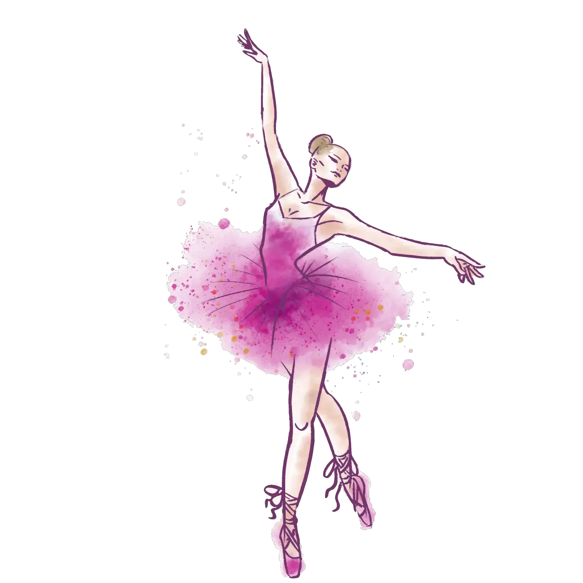 Download Hd Ballet Dancer Watercolor Watercolor Ballet Dance Painting Png Ballet Png