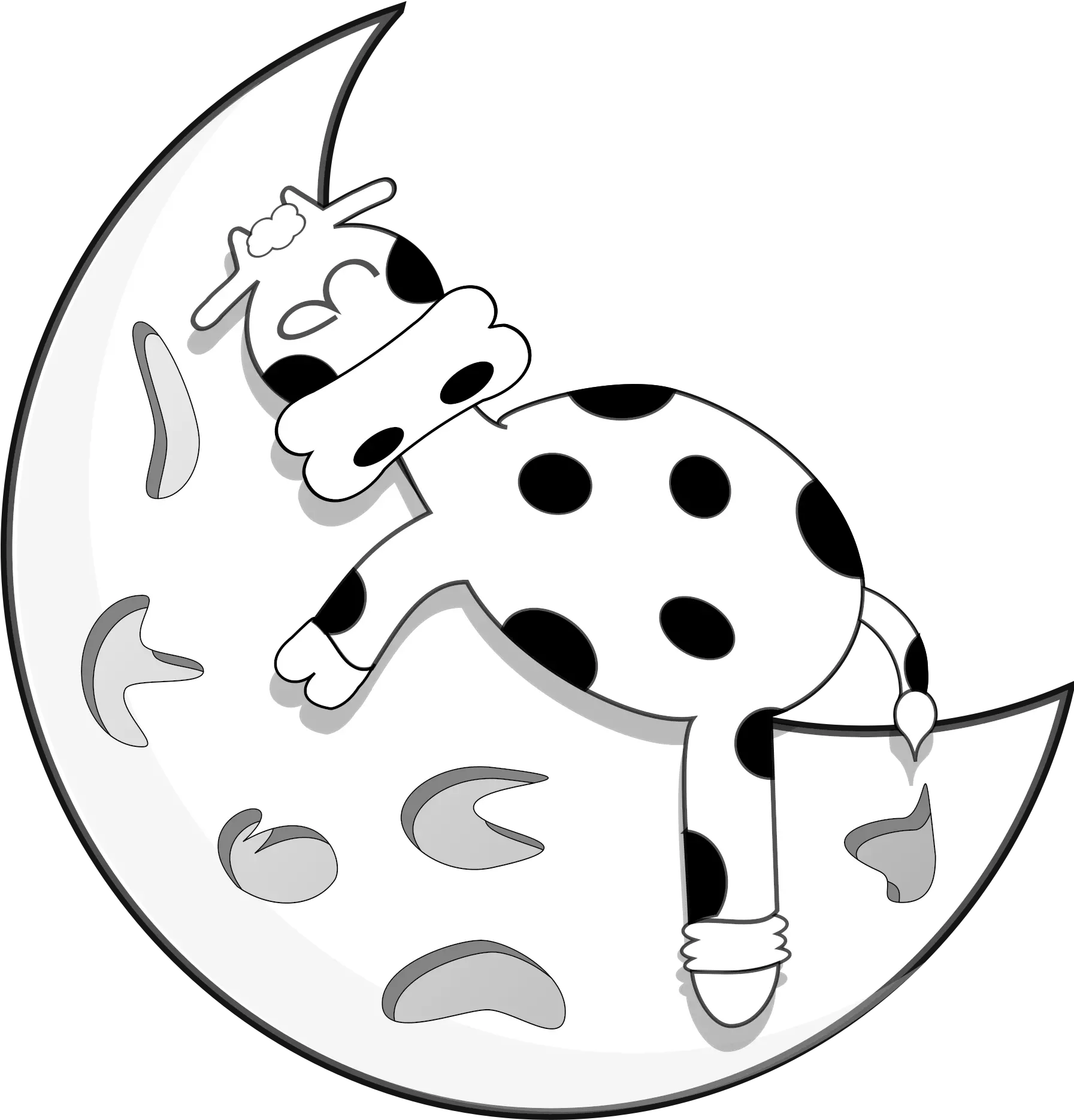 Vaca En La Luna Png Clip Arts For Web Cow On The Moon Luna Png