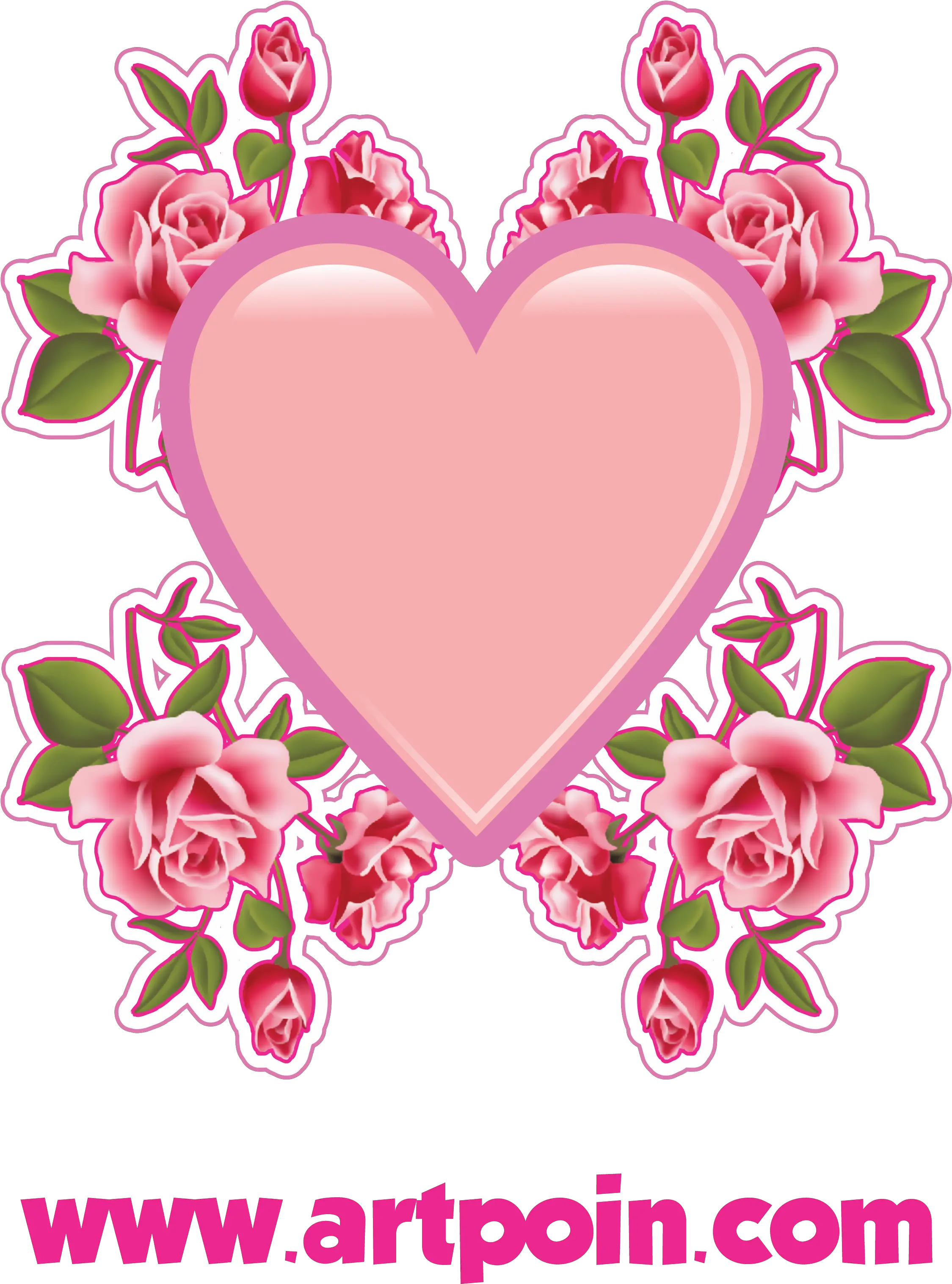 Coração Decorado Com Flores Png Heart Flores Png