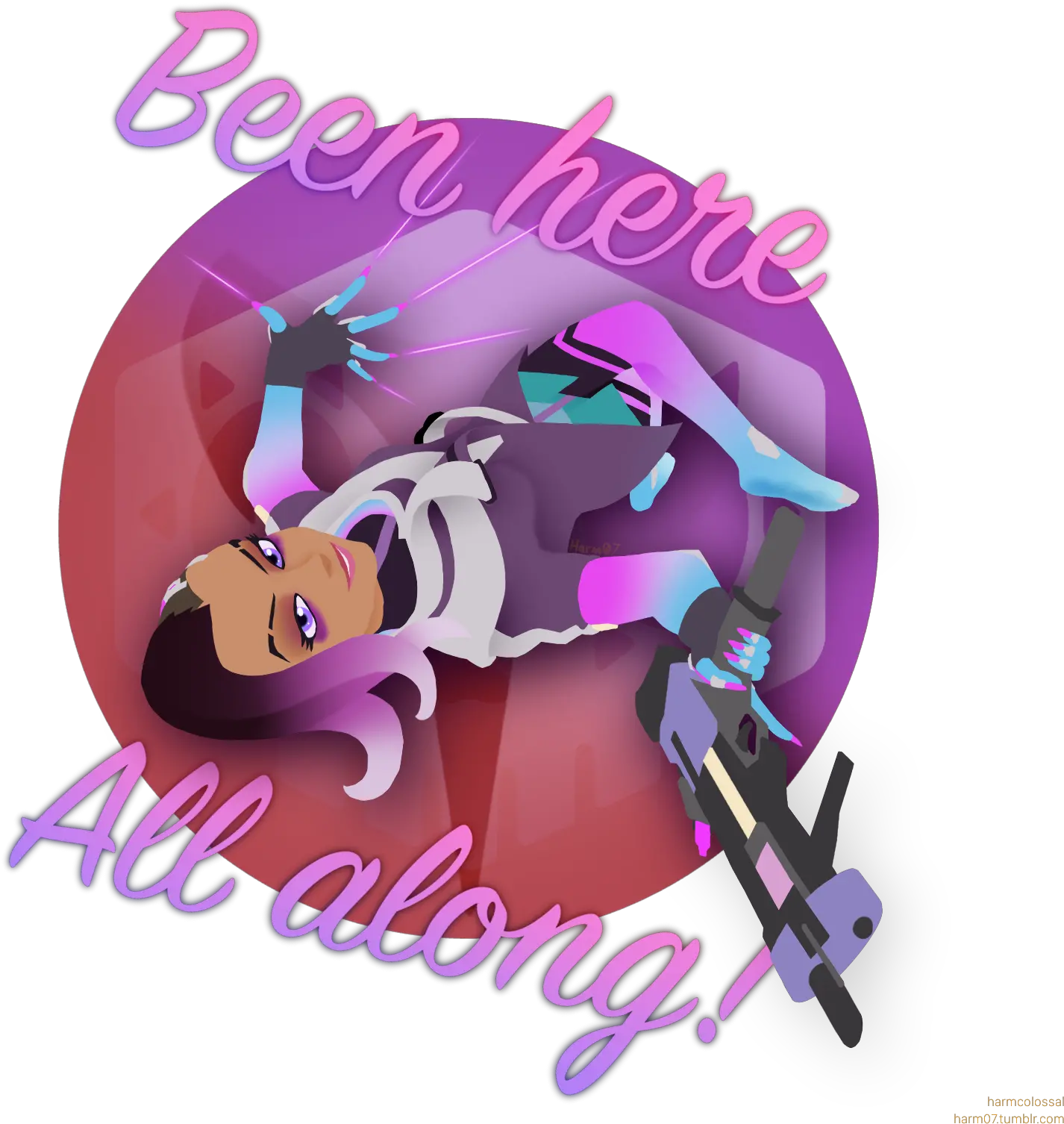 Sombra Nose Art Poster Png Sombra Overwatch Png