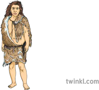 Neanderthal Woman Caveman Prehistoric Neogene History Ks2 2 Illustration Png Caveman Png