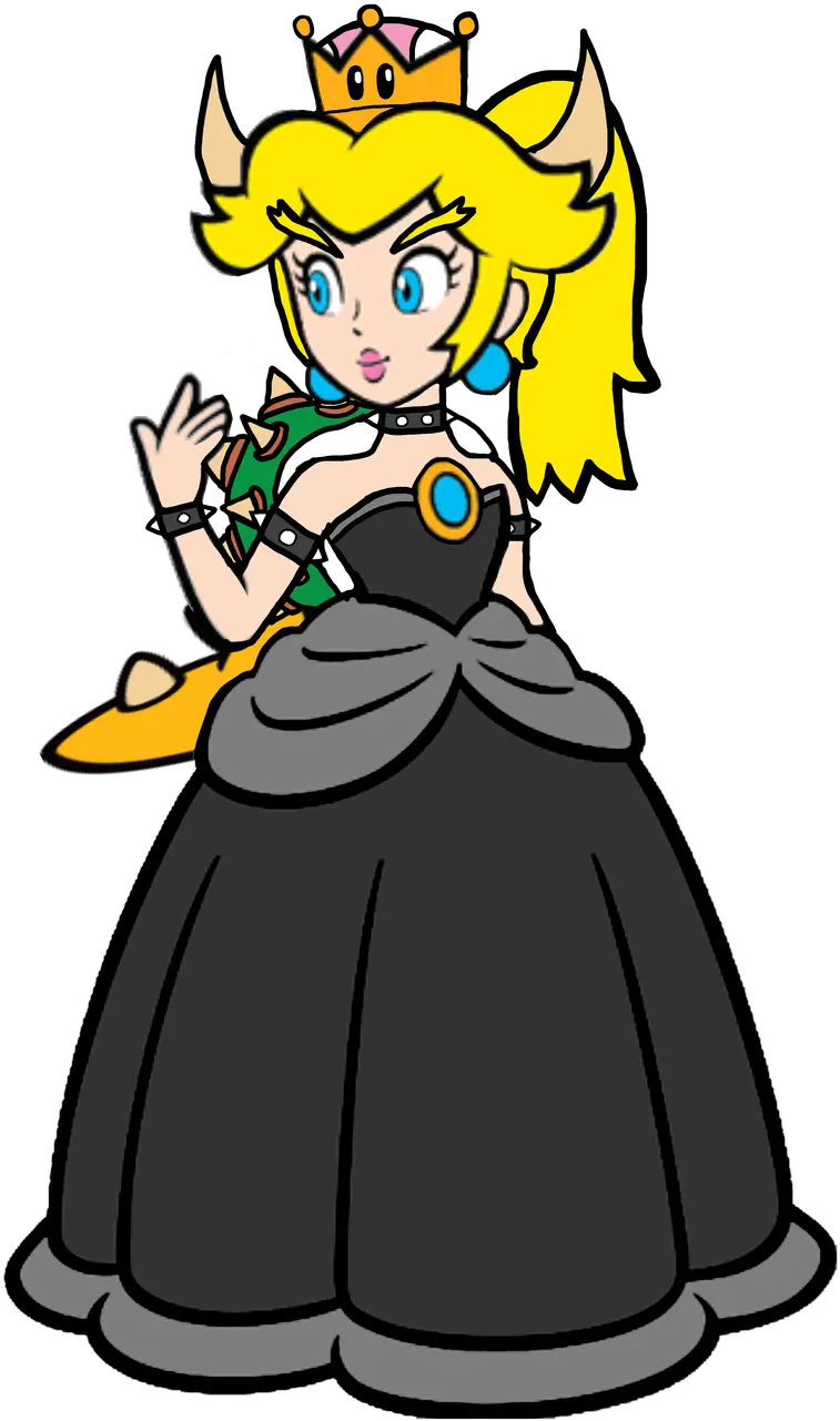 Princess Bowsette Princess Peach On Deviantart Png Bowsette Png