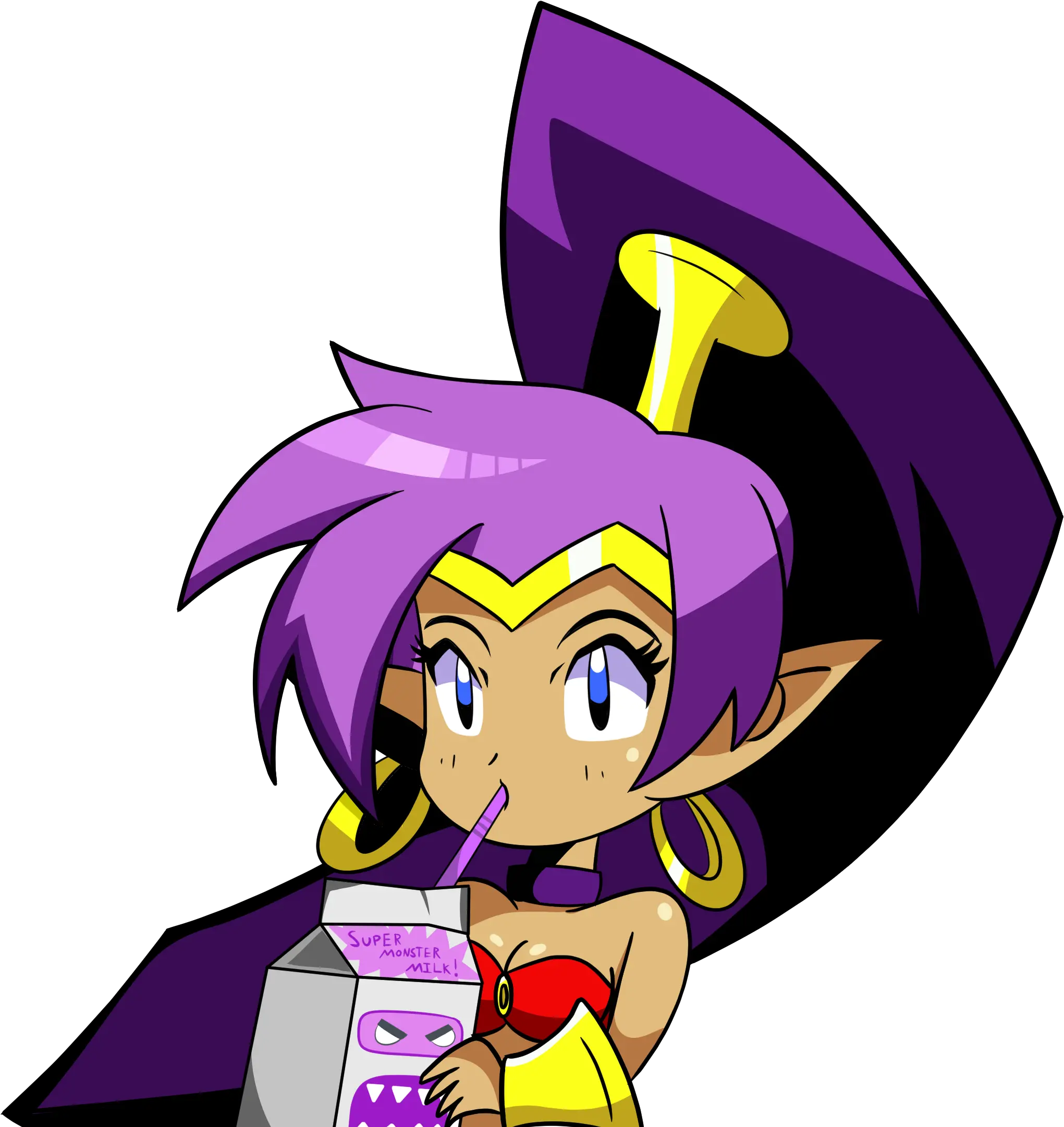 I Drew Shantae Sipping Super Monster Shantae Super Monster Milk Png Shantae Png