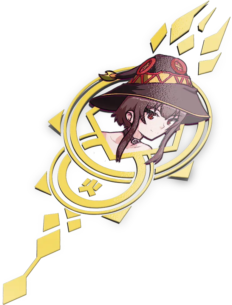 Megumin Motif Diecut Matte Reflective Fictional Character Png Megumin Png