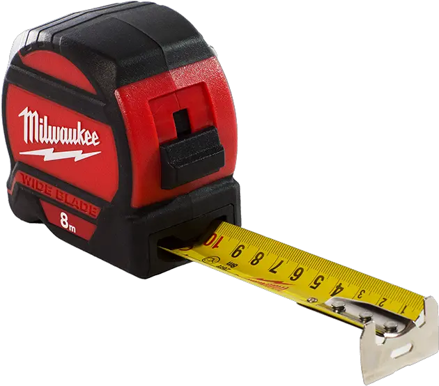 8m Wide Tape Measure Milwaukee Wide Blade Tape Measure Png Tape Measure Png