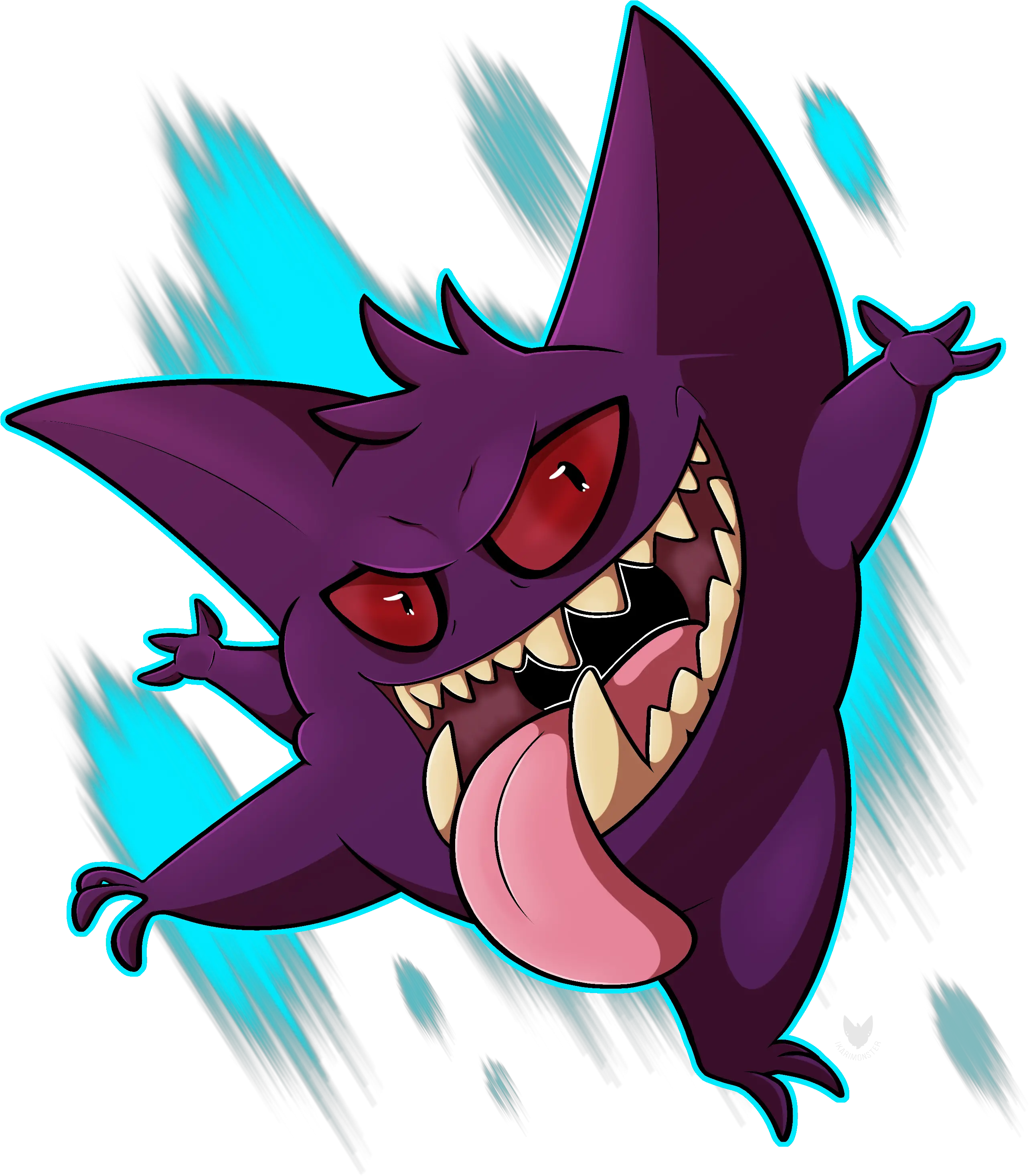 Wacky Gengar By Ikarimonster Gengar 3000 X 3000 Png Gengar Png