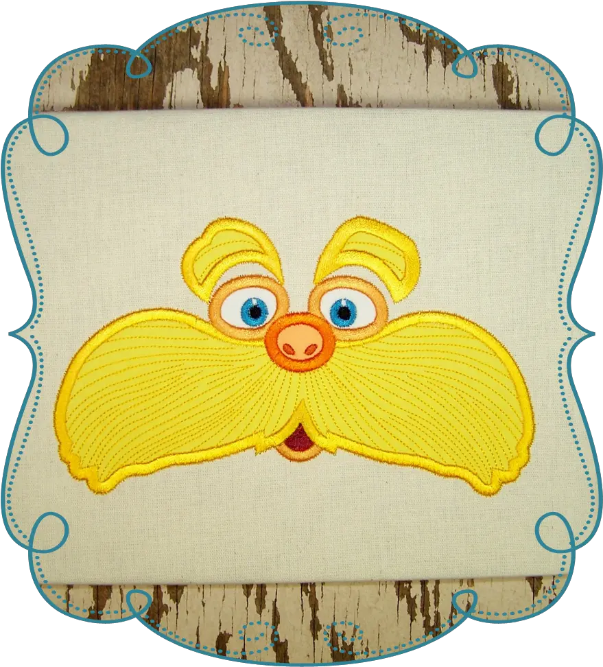 The Lorax Applique Machine Embroidery Design Lorax Applique Design Png Lorax Png