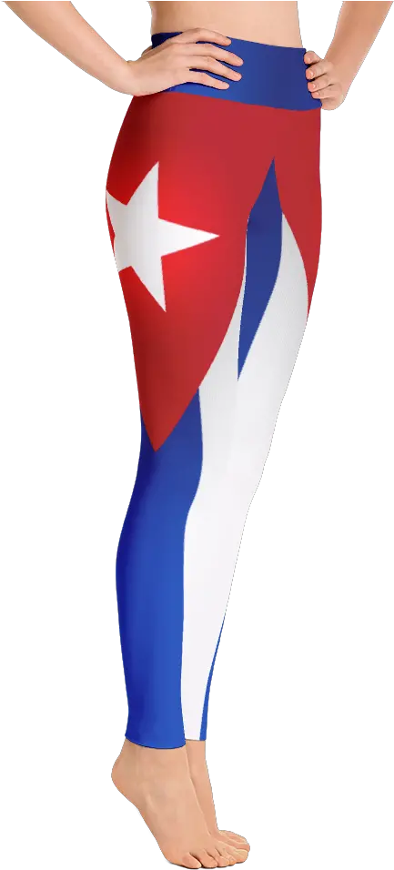 Cuba Flag Leggings Yoga Pants Northern Lights Png Cuba Flag Png
