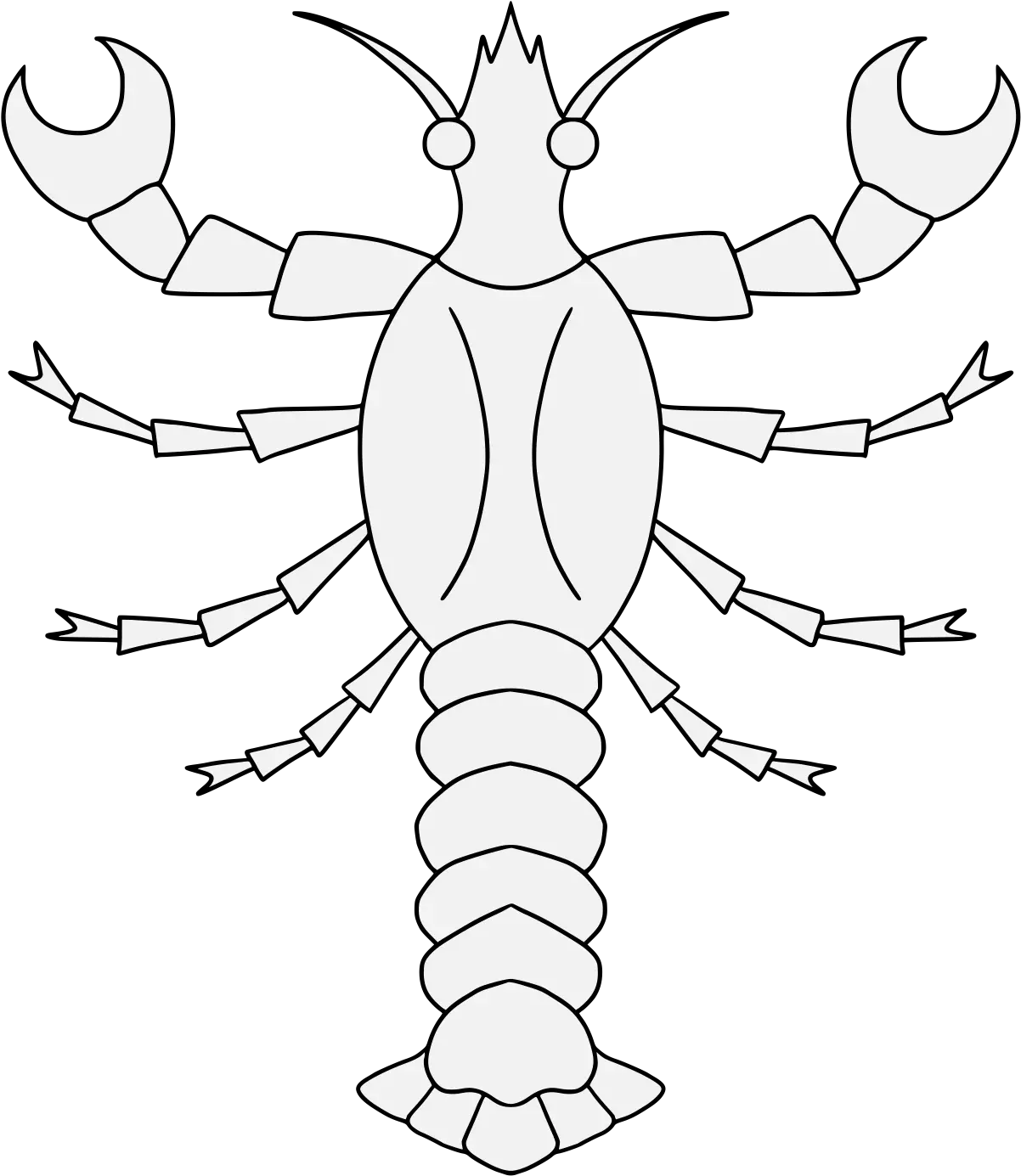 Lobster Traceable Heraldic Art Line Art Png Lobster Png