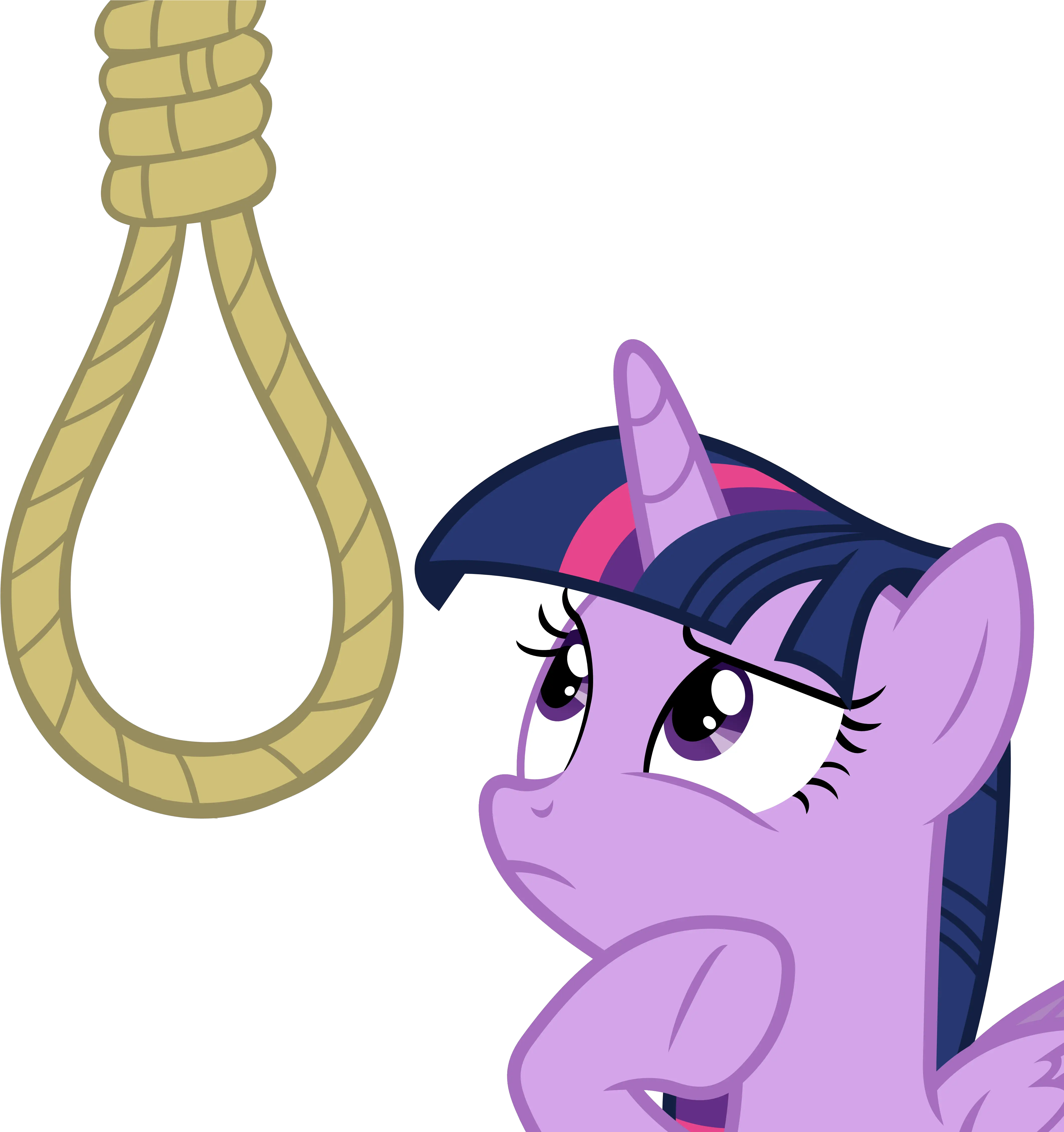 Download Transparent Noose Neck Twilight Sparkle Thinking Png Noose Transparent Background