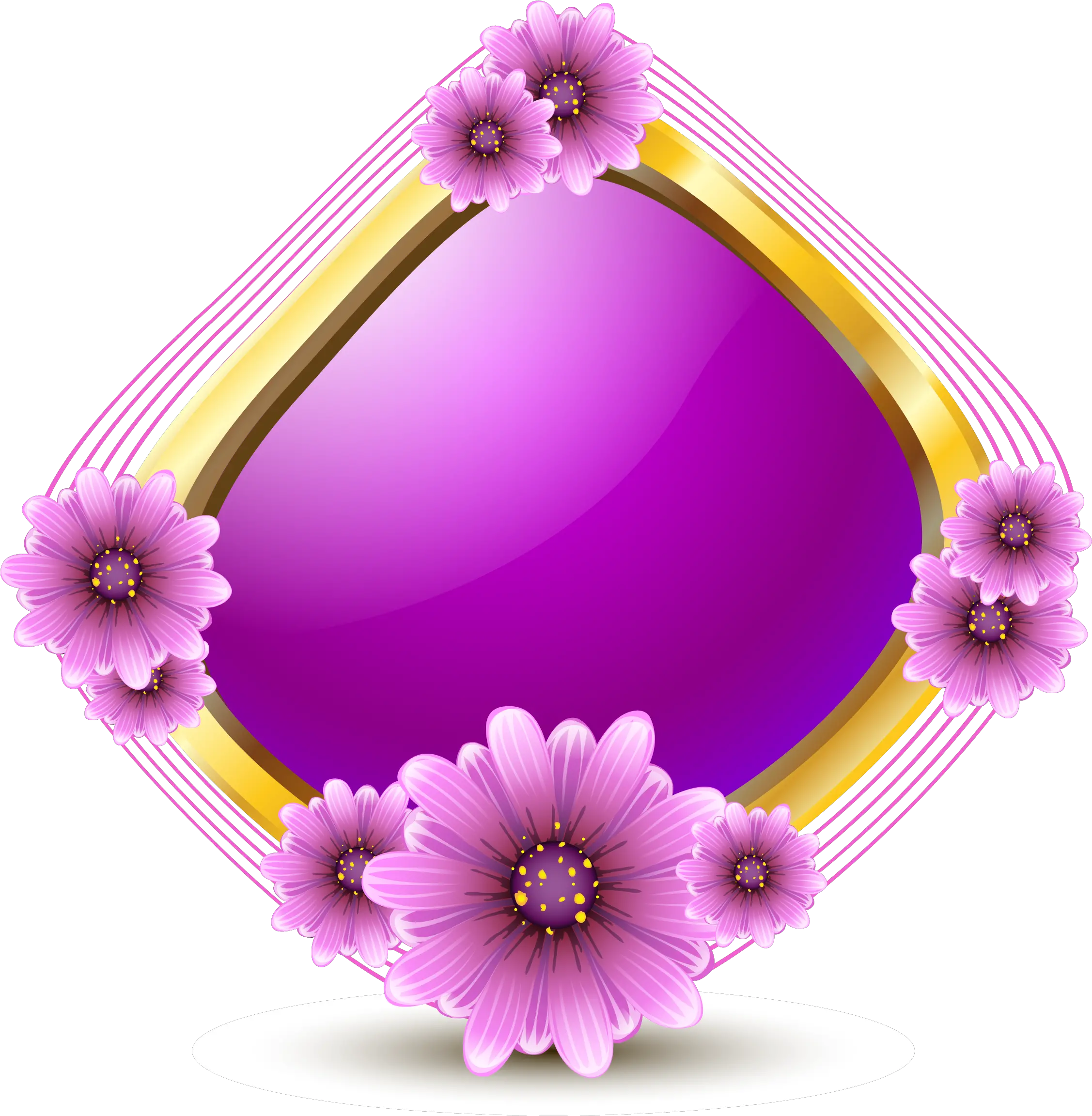 Purple Flowers Vector Flower Border Perple Hd Png Vector Purple Flower Border Flowers Vector Png png