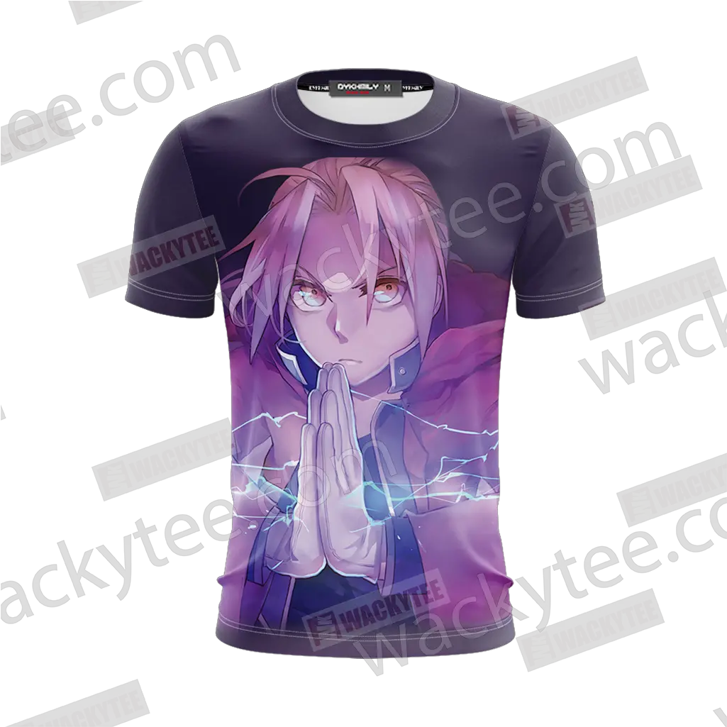 Fullmetal Alchemist Brotherhood Edward Elric 3d Tshirt Alchimie Manga Png Edward Elric Transparent