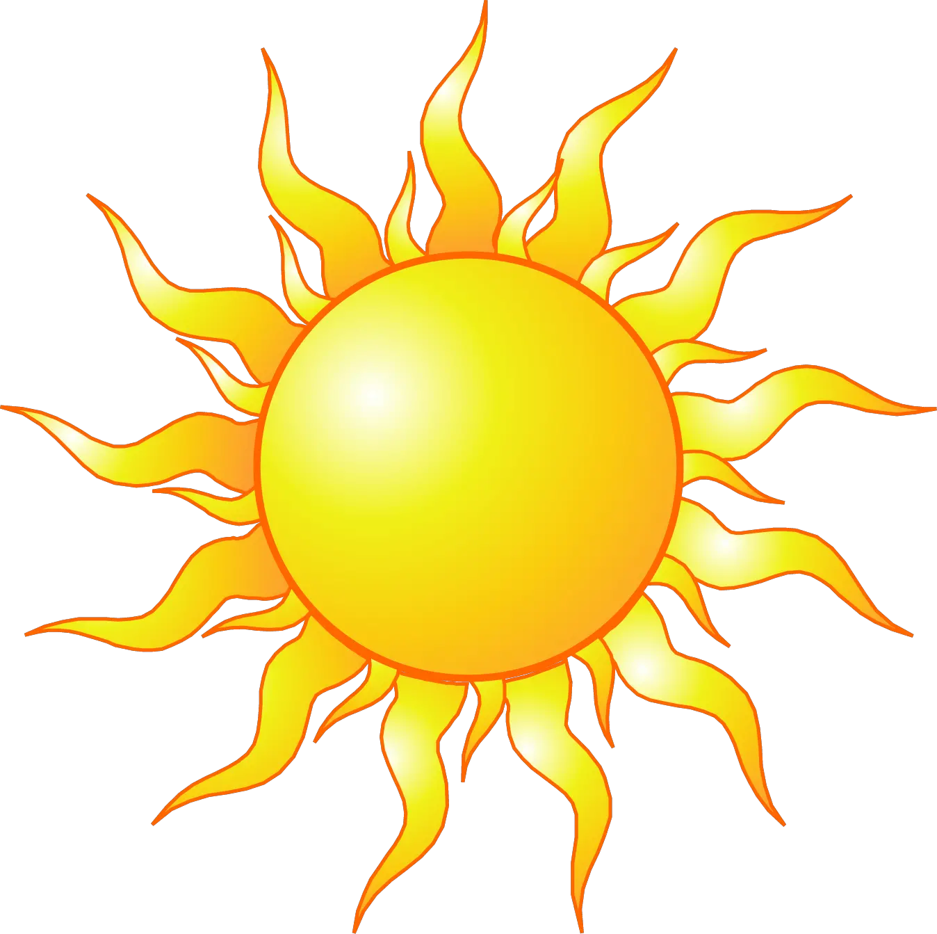 Round Sun Png