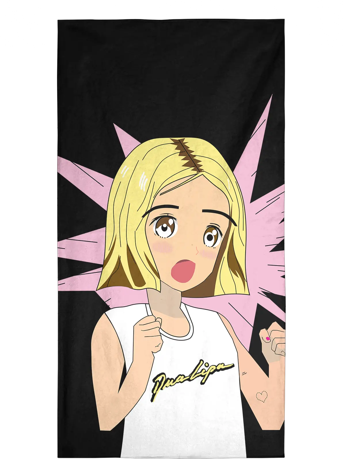 Dua Lipa Manga Beach Towel Png