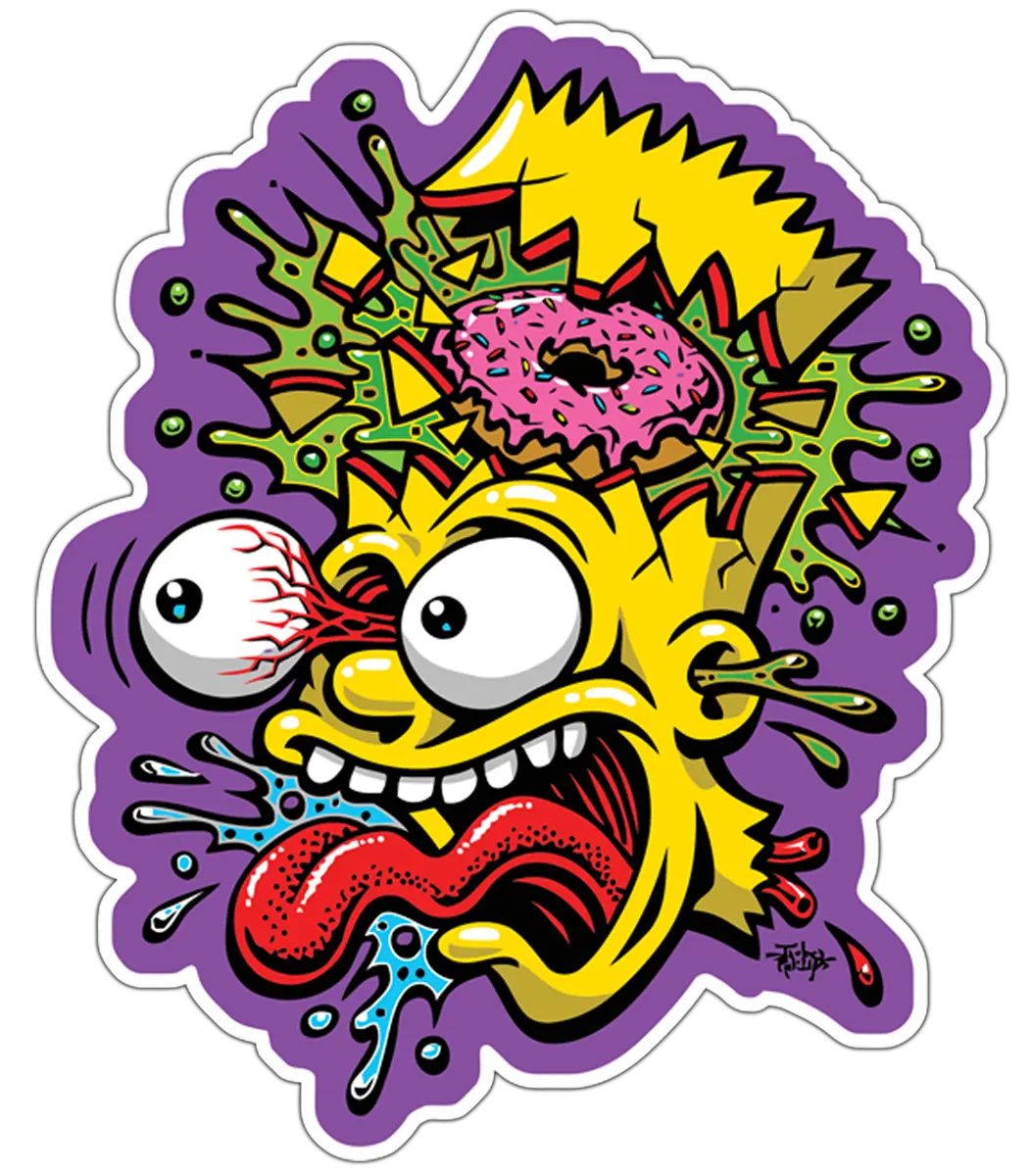 Motorbike Stickers Bart Simpson Sticker Design Png Bart Simpson Png