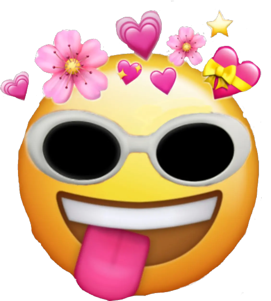 Emoji Newemoji Smile Crazyemoji Sticker By Siiri Transparent Background Heart Emoji Transparent Png Glasses Emoji Png