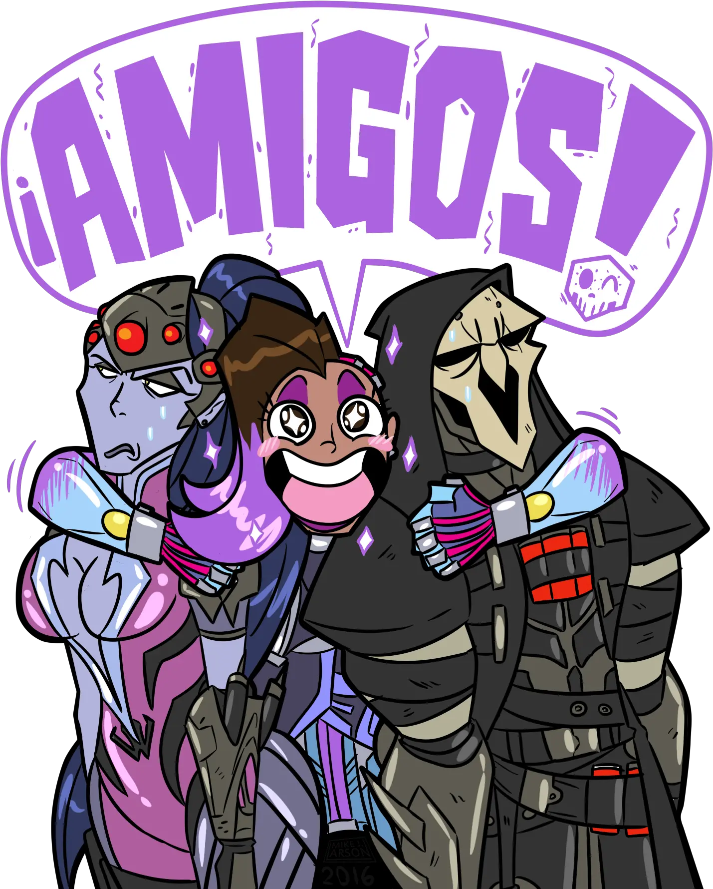 Overwatch Comic Overwatch Reaper Widowmaker Sombra Png Sombra Overwatch Png