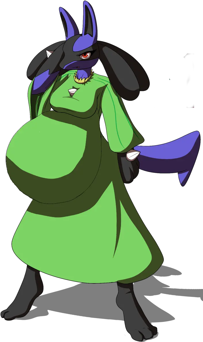 Amber The Lucario Pregnant Edit Lucario Anthro Female Png Lucario Png