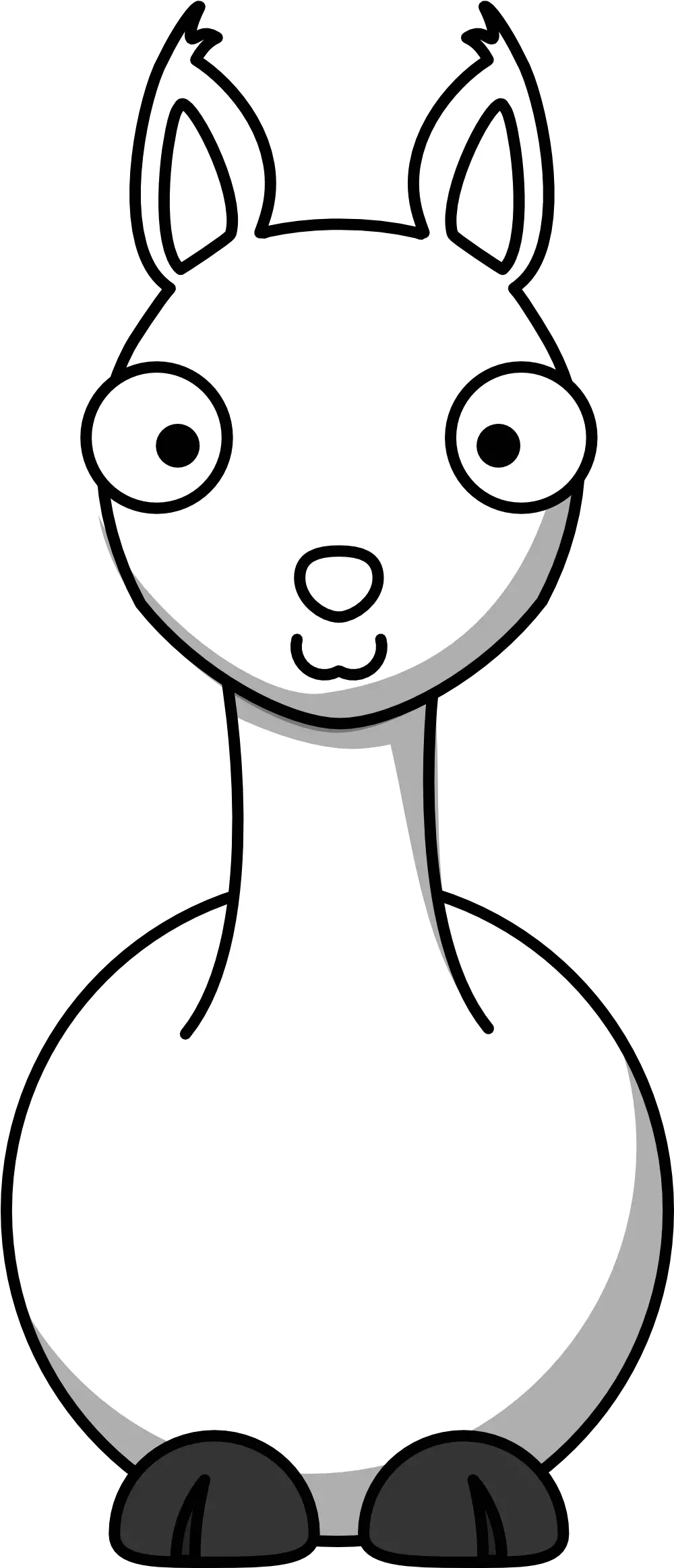 Free Cartoon Llama Transparent Image Black And White Llama Llama Clipart Png Llama Transparent