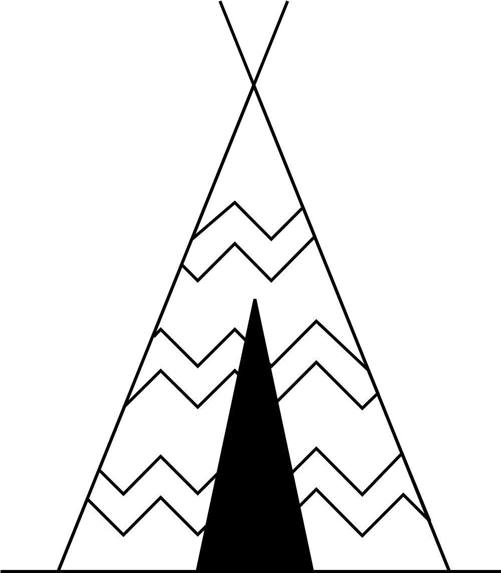 Tee Pee Black And White Clipart Draw A Teepee Easy Png Pee Png