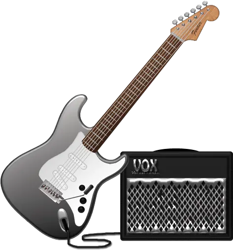 Silver Guitar With Amp Icon Png Electric Guitar And Amp Clipart Guitar Folder Icon