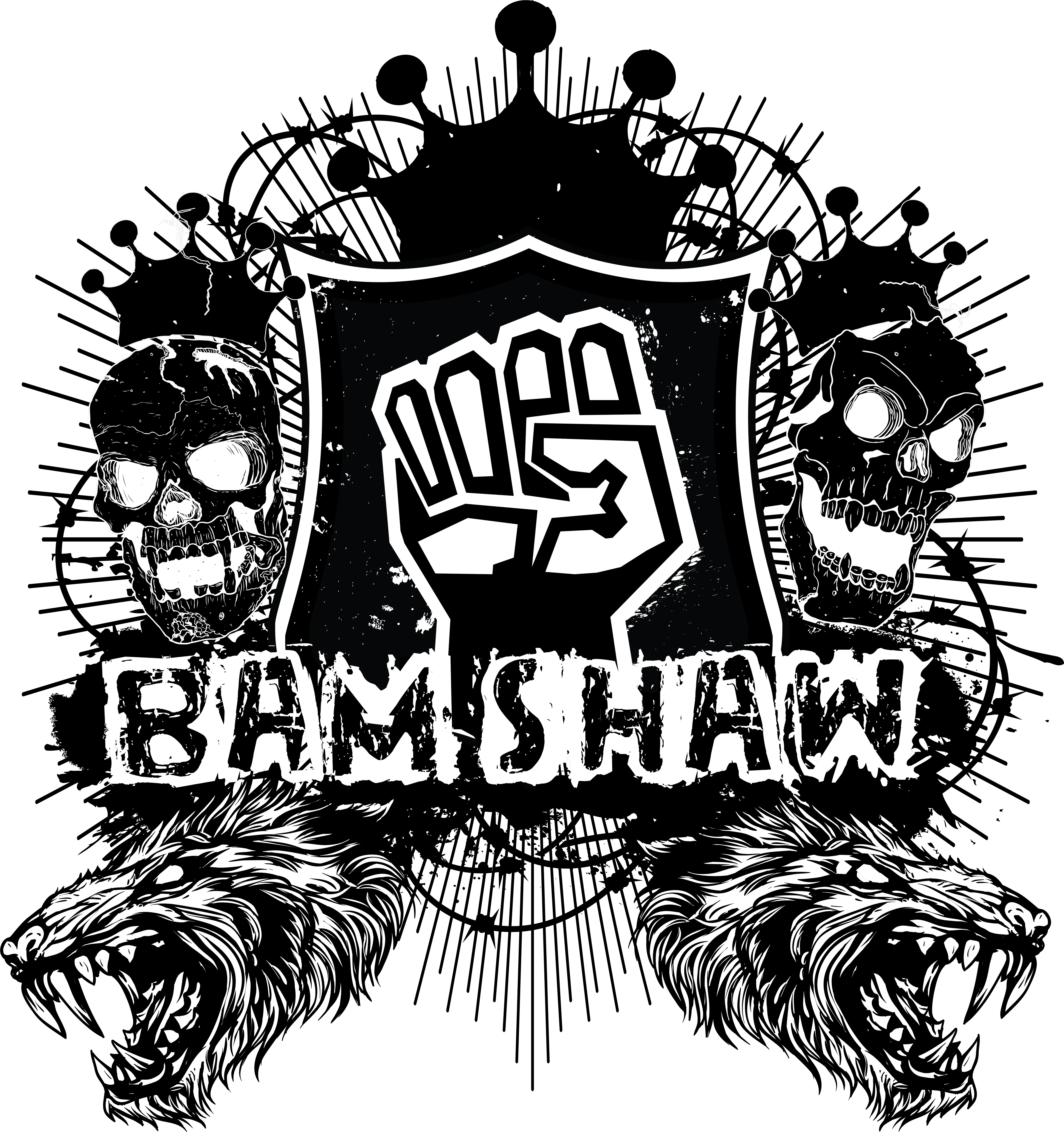 Download Bam Out Bamshawskullwolf Skull And Flowers Png Dot Bam Png