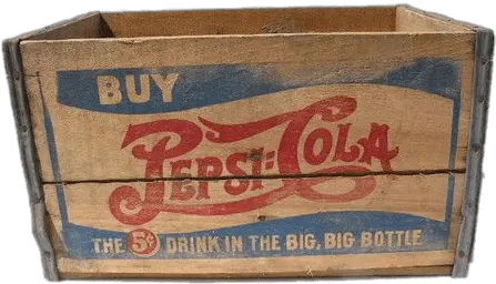 Vintage Pepsi Cola Crate Transparent Pepsi Cola Png Pepsi Transparent